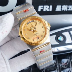 1:1 Swiss Replica Gold Omega Constellation Automatic Watch For Men 38mm