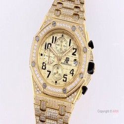 Replica Audemars Piguet Ice Royal Oak Chronograph Watch  Audemars Piguet Yellow Gold