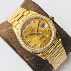 (EWF ) Gold Rolex Day Date Presidential Replica Diamond Watches 36mm