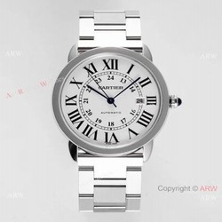 Best Copy MenS Cartier Watch  Ronde De Cartier Stainless Steel Watch
