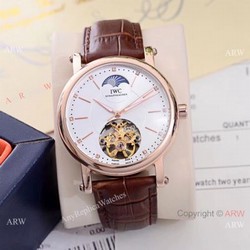Copy IWC Schaffhausen Tourbillon Moon Face Watches 42mm Low Price