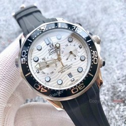 Best Quality Omega Seamaster 300m Chronograph Watches Ss White Dial
