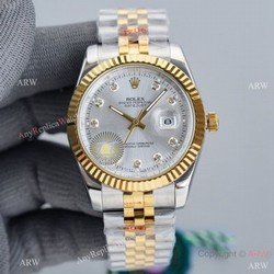 Swiss Quality Rolex Datejust ii 41mm Watch Silver Dial Diamond Markers Jubilee