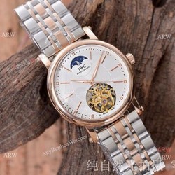 Copy IWC Schaffhausen Tourbillon Moon 2Tone Rose Gold Watches 42mm Low Price