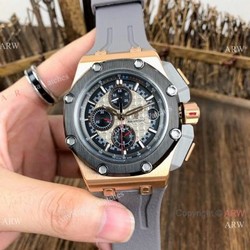 Copy Audemars Piguet Michael Schumacher Rose Gold Black Bezel Watches