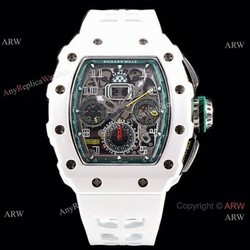 KV Factory Knockoff Richard Mille RM011-03 White Ceramic Automatic Watch