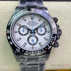 New! Swiss Grade Rolex Blaken Daytona 904L Black Steel A7750 Watch 40mm