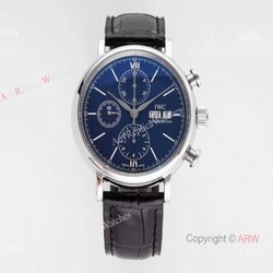 Swiss Replica IWC Portofino 150 Years Black Chronograph Watch For Men