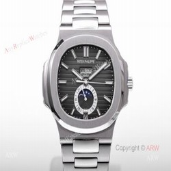 V9 Factory Replica Patek Philippe AAA Nautilus 5726 Gray Dial Moon Phase Watch
