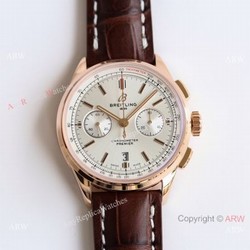 GF Factory Breitling Premier Chronograph B01 Watch A7750 Rose Gold