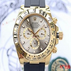 Yellow Gold Rolex Daytona Rubber Band 43mm Watch Oysterflex Strap
