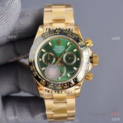 Swiss Quality Clone Rolex Comograph Daytona 40 Watch Olive Green Dial Ceramic Bezel