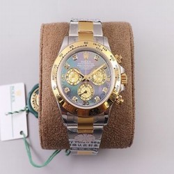 New Two Tone Daytona Rolex Replica Watches  Mother Of Pearl Diamond Dial