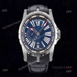Best Replica Roger Dubuis Excalibur DBEX0542 Blue Dial Mens Watch
