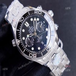 (TW) New Omega Seamaster Diver 300m Chronograph Black Dial Swiss Replica Watches