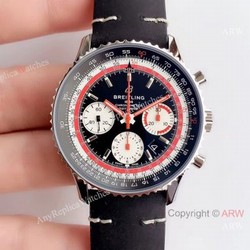 Swiss Replica Breitling Navitimer B01 Swissair Limited Edition A7750 Watch SS Black Dial