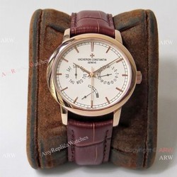 Swiss Grade Copy Vacheron Constantin Traditionnelle Complications AI Watch Rose Gold White Face