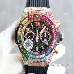 Best Hublot Watches For Men  Swiss Replica Hublot Big Bang Unico Rainbow King Gold