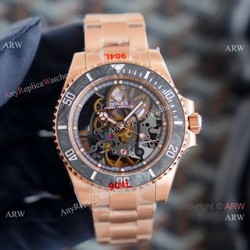 2020 New! Rolex Submariner Andrea Pirlo Rose Gold Skeleton Watch