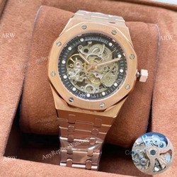 Copy Audemars Piguet Royal Oak Skeleton Watches Rose Gold