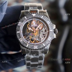 New Replica Rolex Submariner Andrea Pirlo Skeleton Black Watch
