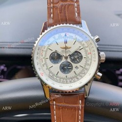 Best Replica Breitling Navitimer 01 Brown Leather Strap Watches