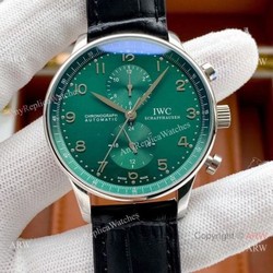 2020 New Copy IWC Portuguese Automatic Watch Green Dial