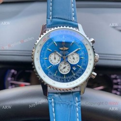 Best Replica Breitling Navitimer 01 Watch Blue Leather Strap