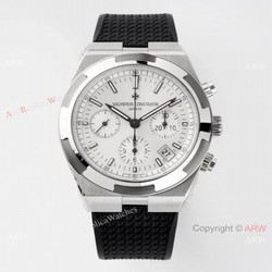 Swiss Replica Vacheron Constantin Overseas Chronograph 5500V White Dial Watch