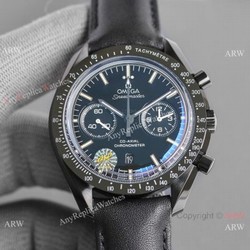 JH Omega Speedmaster Chronograph Swiss 9300 Watch Black Ceramic