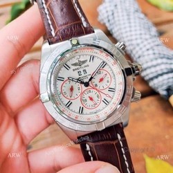 New Copy Breitling Chronometer Chronomat B01 Watches Brown Leather Strap