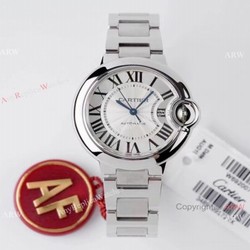AF 1:1 Best Edition Cartier Ballon Bleu 33mm Replica Watch Stainless Steel