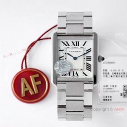 New! Swiss Cartier Tank Solo AF Factory Stainless Steel Watch Mid-size