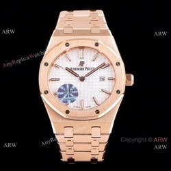 JF Audemars Piguet Lady Royal Oak Copy Watch Rose Gold White Dial 33mm