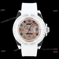 2021 NEW! Swiss 3135 Rolex Phantomlab Replica Watches Diamond Dial Sapphire Case