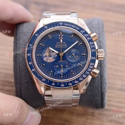 New! Copy Omega Speedmaster Apollo Rose Gold Chronograph Watch