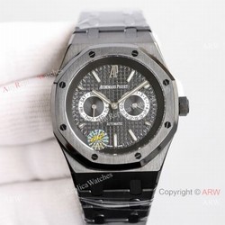 Swiss Model Audemars Piguet Royal Oak Moon Phase Watch 41mm Solid Black