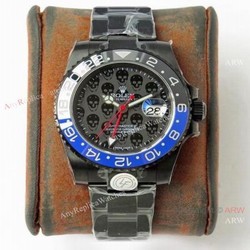 2021 NEW! Swiss Best 1-1 Rolex GMT Master II REVENGE Matte Black 904L Watch Swiss 3285 Movement
