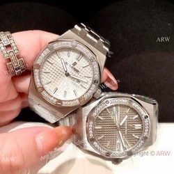 Copy Audemars Piguet Royal Oak Lady Watches SS Diamond Bezel