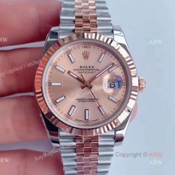 (Noob) AAA Grade Replica Rolex Jubilee Rose Gold Datejust 41 With Rolex Jubilee Bracelet
