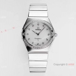 NEW! Swiss Grade Copy Omega Constellation 28mm Watch White MOP Dial