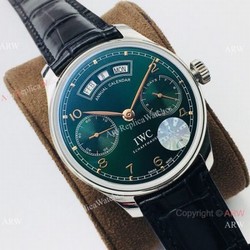 Swiss Grade 1 IWC Portuguese Annual Calendar Olive Green Watch YL Factory v2 Version