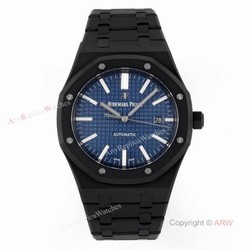 (ZF) New Audemars Piguet Royal Oak 15400 Blue Dial Black Venom Swiss Replica DLC Watches