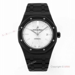 New Audemars Piguet Royal Oak White Dial Black Venom 15400 Swiss Replica DLC Watches