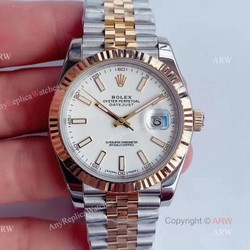 (Noob) Best Rolex Datejust Noob Replica Watches With White Dial Jubilee Bracelet For Men