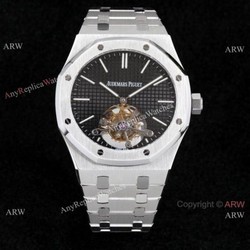 R8 Factory 1-1 Replica Audemars Piguet Royal Oak Tourbillon Watch Cal2924 Black Dial
