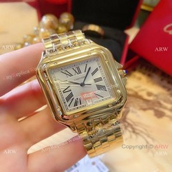 New! Replica Cartier Panthere 38mm Men Watch Yellow Gold