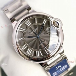 Swiss Grade Copy Cartier Ballon Bleu 42mm Watch Rhodium Dial