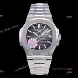 (GR) V2 Version  Swiss Replica Patek Philippe Nautilus 5711 Stainless Steel Grey Dial Mens Watch