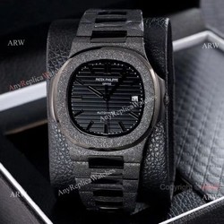 Best Replica Patek Philippe Nautilus Frosted Watch Solid Black 40mm